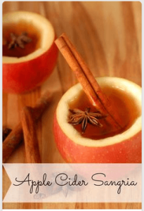 trending pinterest pin about apple cider sangria